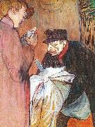 Henri de toulouse-lautrec Laundryman at the brothel oil painting
